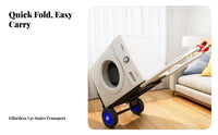 Foldable Portable Luggage Cart Lightweight Portable Wheeled Trolley 360° Swivel Wheels Folding Hand Truck Elastic Ropes Included for Travelers, Homeowners, Shopping, Supermarket, Travel, Home Use