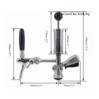 Rate-Control-Regulating Beer Dispenser with Pump Chrome-Plated Keg Tap with Faucet Heavy-Duty Hardware for Homebrewers