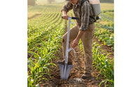 Fertilizing with T-Handle Pointed Fertilizer Applicator Ergonomic