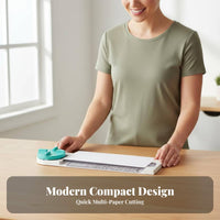 Precise Cutting 4-in-1 Paper Cutter Accurate Measurement Multi-Function Paper Trimmer Portable for Scrapbookers, Crafters, Card Making, Home