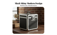 Vinyl Record Storage Case LP Album Storage Box Dustproof Aluminum LP Transport Enclosure for DJs, Audiophiles, Travel