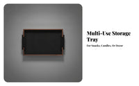 Walnut-Framed Tray Shallow decorative Tray Easy to Clean Accessory