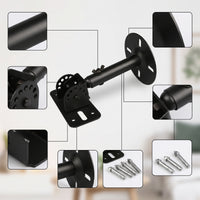 Adjustable Speaker Mounting Bracket with Telescoping Arm Retractable Speaker Mount with Telescopic Arm Universal Heavy Duty for Home Theater Installers, Audiophiles, Meeting Room, KTV