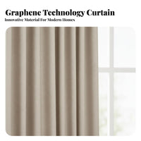Thickened Material Hookdesign Blackout Curtain Thermal Insulated Window Covering Windproof Drapery Noise Reducing for Light Sleepers, Night Workers, Homeowners, Bedroom, Living Room, Nursery