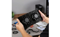Graphics Card Backplate Chiller Active Cooling Thermal Sink with Fans Aluminum Alloy Graphics Card Rear Radiator