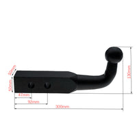 Universal Trailer Hitch Ball Arm Tow Hook for Off-Road Vehicles, Black