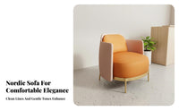 Nordic design Curved Settee space-efficient Size Curved Sectional Couch Minimalist Aesthetic Sofa configurable Design for Apartment Dwellers, Interior Designers, Reception Area, Office, Retail outlet, Small Spaces