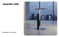 Minimalist & look Rolling C-Table Adjustable Height Household Furniture Multi-Functional Snack Tray Movable with casters for Apartment Dwellers, telecommuting Workers, Students, Small areas, Living Room, Bedroom, Home Office