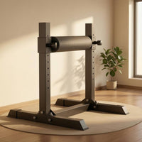 10 Positions Bulgarian Split Squat Rack Stable Base Bulgarian Split Squat Stand Steel Lunge and Glute Bridge Stand Bolted Assembly for Home Gym