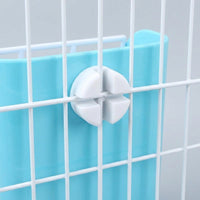 Bunny Hay Feeder with Hanging Hay Feeder Hooks, 2-in-1 Hay Rack and Food Bowl for Guinea Pigs, Anti-Waste Design for Chinchillas