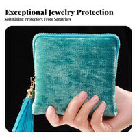 Portable Jewelry Storage Bag Compact Multi-Layer Jewelry Organizer Large Capacity Portable Bracelet Holder for Jet-Setters, Daily Use, Gifting