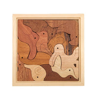 Wooden Puzzle Assembly Matching Grid Smooth Edges Wooden Matching Toy for Preschoolers, Children, Home Education, Classroom
