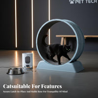 noiseless Operation feline jogning Wheel Promotes Fitness Pet Exercise Machine Sturdy Design Feline Activity Toy Large Size for Indoors, Apartment, Living Room, Playroom