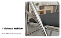 With Backrest Metal Frame Folding Chair Space-Saving Padded Foldable Seat Sturdy and Long-Lasting Portable Seating No Assembly Required for Mahjong Players, Restaurant Owners, Indoor, Events, Parties, Office