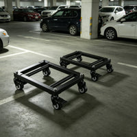 2 Pieces Vehicle Wheeled Skid with Caster Wheels Low-Profile Car Mover Heavy-Duty Tire Skate for Workshop