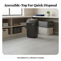 Large Capacity Garbage Can Sturdy PP Material Large Capacity Trash Can Heavy-Duty Garbage Bin for Homeowners, Outdoor, Kitchen, Public Areas