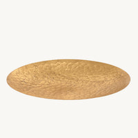 Vintage Designer Hand-Hammered Gold Oval Tray