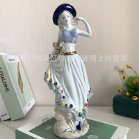 European Style Resin Female Figurine for Home Decor