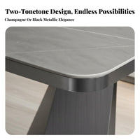 Light Luxury Aesthetic Geometric Base Side Table Italian design Geometric Pedestal Table Stone-Look Top Living Room Furniture multi-functional Use for Interior Designers, Apartment Dwellers, Homeowners, Balcony, Small Spaces, Bedroom, Entryway