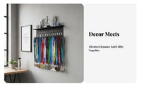 Sturdy Metal Construction Wall Mounted Medal Hanger Showcase Achievements Long-Distance Race Medal Display Easy Mounting for Home Gym
