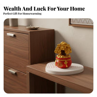 God of Wealth Statue Perfect Housewarming Gift Wealth Shen Figurine Chinese Prosperity Decoration Traditional Design
