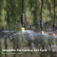 Micro Sprinkler Kit Water Saving 360 Degree Irrigation Sprayer Fine Mist Greenhouse Spray System for Farmers, Landscapers, Orchard, Volume Er Beds