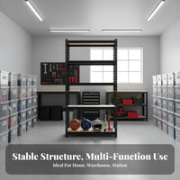 Heavy Duty Storage Rack High Load Capacity Adjustable Utility Rack Versatile Freestanding Storage Shelves for Homeowners, Workshop, Pantry, Office
