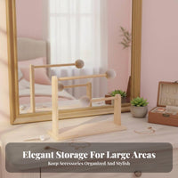 Headband Organizer Rack Large Capacity Headband Display Rack 2-Tier Hair Accessory Stand Multi-Functional for Bathroom