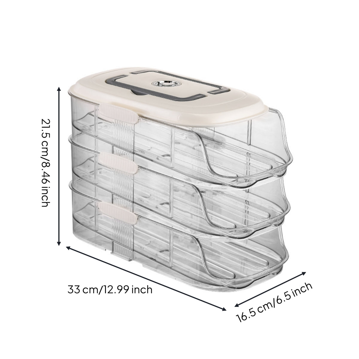 Clear Egg Storage Box Transparent Refrigerator Egg Dispenser Sturdy Long-Lasting for Pantry