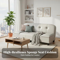 Scratch Resistant Two-in-One-Use Sofa Bed Solid Wood Frame Foldable Sofa Bed High-Density Foam Folding Sleeper Couch for Apartment Dwellers, Students, Homeowners, Bedroom, Not on Ice