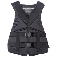 Streamlined Buoyancy Vest with Adjustable Straps Molded Zippered Life Jacket Padded V-Neck for Swimmers, Boating, Surfing