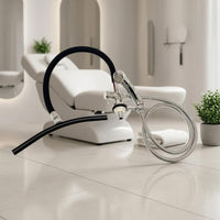Shampoo Bowl Waterfall Equipment Metal Hardware Hair-Wash Basin Sprayer Silver Finish Salon Equipment