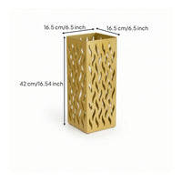 Decorative Metal Umbrella Stand Space-Saving Umbrella Stand with Cutouts Tall Organizer Freestanding for Lobby