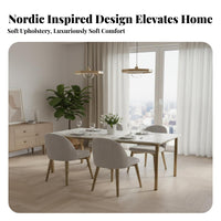 Light Luxury Round Marble Dining Table Set Nordic Design Turntable Dining Table Set Easy to Clean Household Furniture for Restaurant Owners, Families, Homeowners, Hotel, Home, Living Room