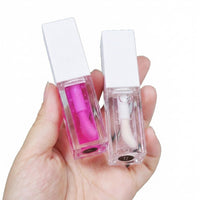 Lip Tint with Moisturizing Color Changing Gloss for Daily Makeup, Hydrating Plumper in a Clear Square Bottle with White Cap, Non Sticky Care