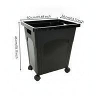 Square Flower Container Plastic Flower Container with Handles Square Vase Black Floral Containers Tapered for Florists