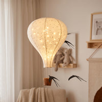 Whimsical Hot Air Balloon Lampshade with Basket Dreamy Hot Air Balloon Hanging Lampshade Cozy Lamp Soft for Baby, Bedroom