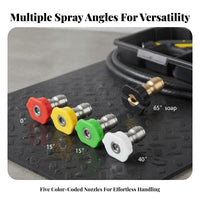 Color Coded 1/4 Inch Quick Connect Nozzle Quick Connect Nozzle Tip Rustproof for Car Washing, Siding Cleaning