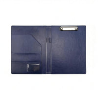 A4 Clipboard Folder Sturdy PU Leather Padfolio Lightweight for Meetings