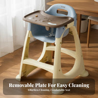Young Child Feeding Chair Easy to Hygienic Infant Dining Chair with Tray 3-Point Harness Multifunctional Infant Seat for Infants, Mealtime, Kitchen