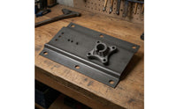 Pre-Drilled Chair Base Mounting Plate Slotted Holes Seat Mechanism Plate Stamped Metal Mounting Bracket Reinforced