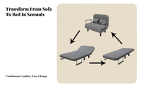 Foldable Design Single Fold-unfold Bed Space-Saving Sleeper Sofa Multi-Functional transformable Seating sturdy Construction for Apartment Dwellers, Homeowners, Office Workers, Small Spaces, Living Room, Bedroom