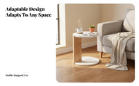 2 Pieces Round Shape Nesting Table Set Space-Saving Household Furniture Sturdy Construction Modern design for Apartment Dwellers, Homeowners, Families, Living Room, Small Spaces, Lounge Area, Bedroom