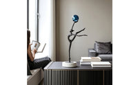 Statue with Sphere Minimalist Abstract Figurine Decorative Tabletop Sculpture for Living Room, Entryway