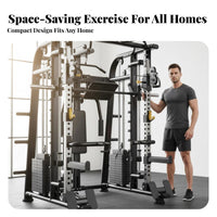 Comprehensive Guided Machine Full Body Workout Guided Machine Power Cage Heavy-Duty Steel Multi-Functional Home Gym Station for Fitness Enthusiasts