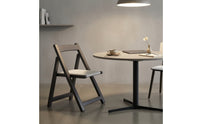No-Assembly Folding Wooden Chair Space-Saving Wood Folding Chair Sturdy Furniture Minimalist for Entryway