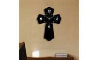 Modern Cross-Shaped Wall Clock Battery Operated Cross Wall Clock Compact Timepiece Lightweight for Living Room, Bedroom