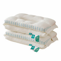 Pressure-Relief Ear Hole Double Layer Pillow High-Rebound Fiber Side Sleeper Pillow Breathable Material for Seniors, Bedroom, Nighttime