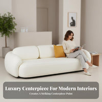 3-Seater Office Sofa Luxury Design curved Couch Modern design Commercial Furniture for Clients, Interior Designers, spa, Waiting Room, Lobby