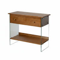 Modern Design Floating Drawer Nightstand Transparent Sides Bedside Table Space-Saving Bedroom Furniture Ample Storage for Apartment Dwellers, Interior Design Enthusiasts, Homeowners, Small Areas, Living Room, Hallway, Office